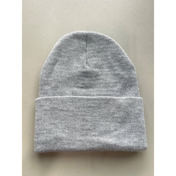 Beechfield BOS Embroidered Beanie Hat Unisex OS Boston Hockey Gray College Knit - Picture 2 of 6